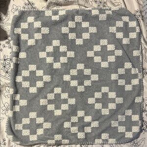 Cloud Island White and Gray Textured Blanket